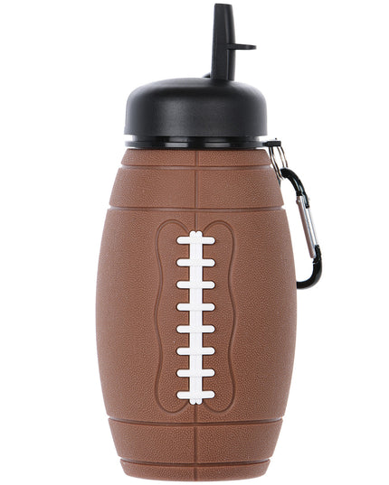 Football Water Bottle with spout opened