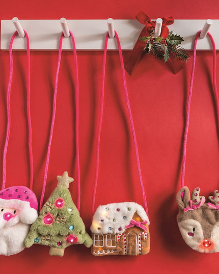 Festive light up Christmas tree purses