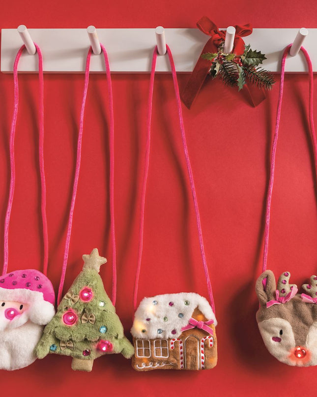 Festive light up Christmas tree purses