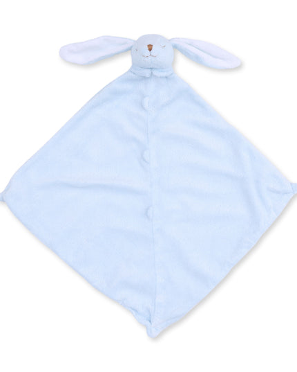 Blue bunny-shaped lovey blanket