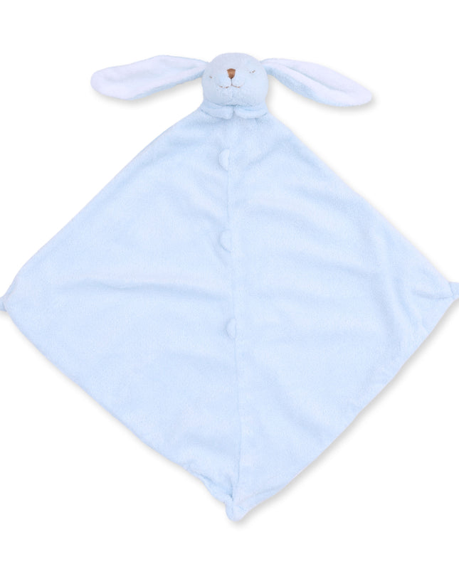 Blue bunny-shaped lovey blanket
