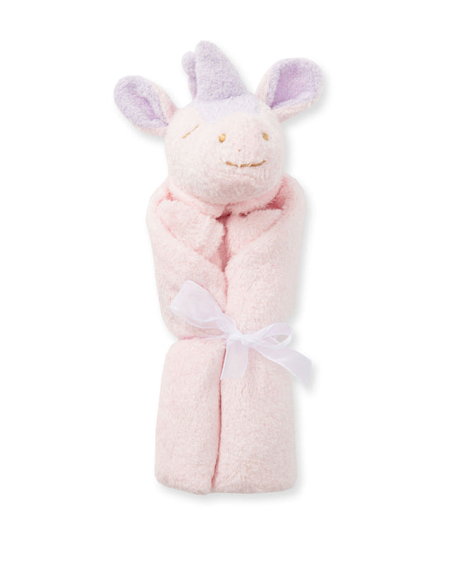 Pink and Purple Unicorn Baby Lovey Blanket