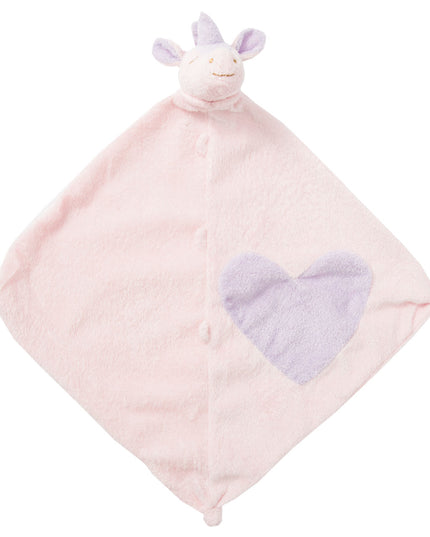 Pink and Purple Unicorn Baby Lovey Blanket