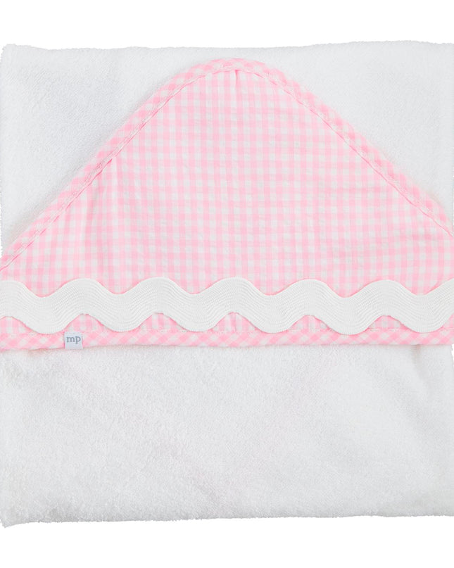 Pink Gingham Hooded Baby Towel