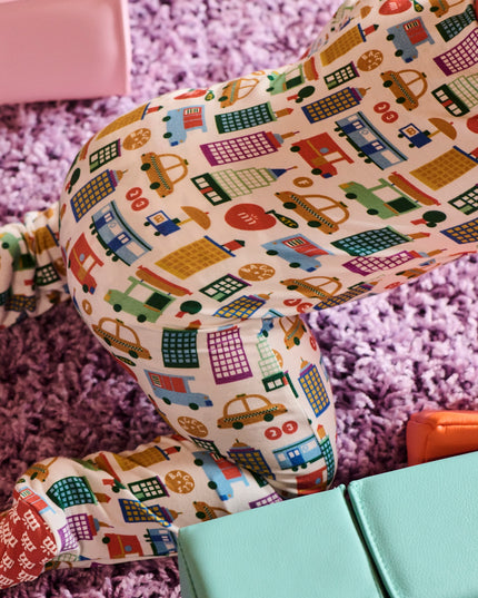 Baby Wearing NYC Print Baby Footie Pajamas