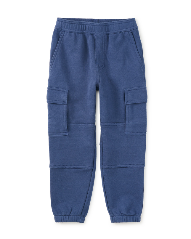 Blue cargo pocket jogger pants