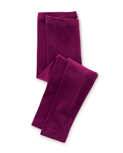 Deep berry colored velour leggings