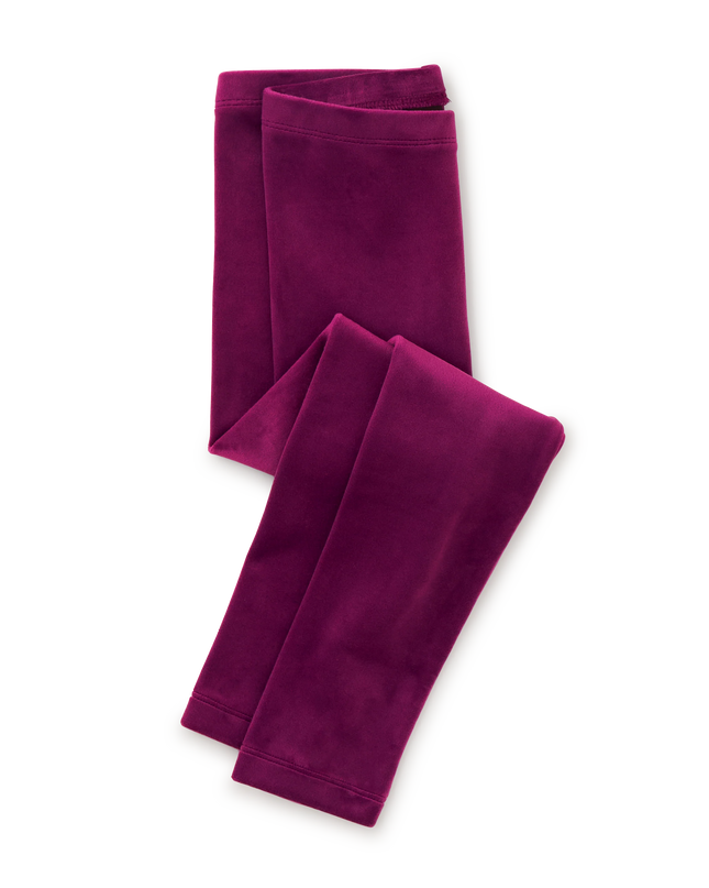 Deep berry colored velour leggings