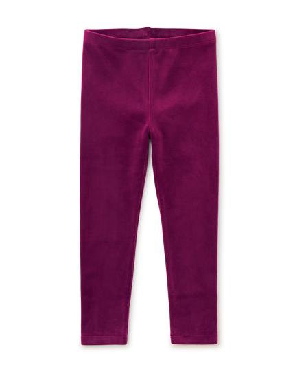 Deep berry colored velour leggings
