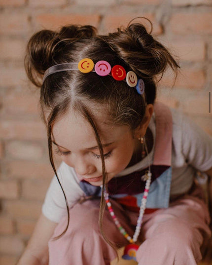 Colorful Smiley Face Headband - Giggles & Glitter