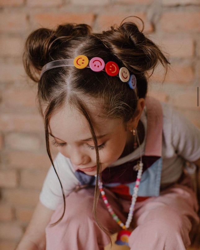 Colorful Smiley Face Headband - Giggles & Glitter