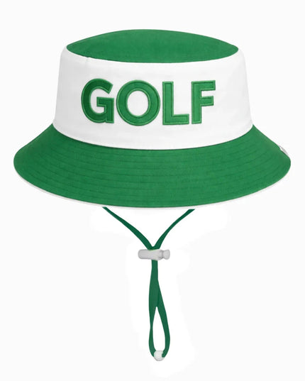 Green and White Golf Bucket Hat