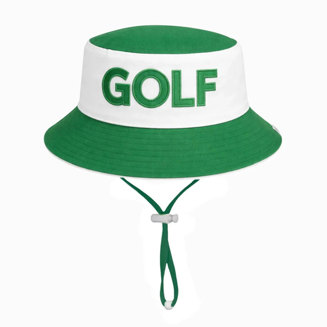 Green and White Golf Bucket Hat