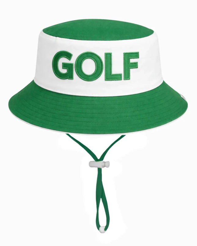 Green and White Golf Bucket Hat