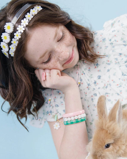Daisies Green Checkered Bangles (Set of 3) - Giggles & Glitter