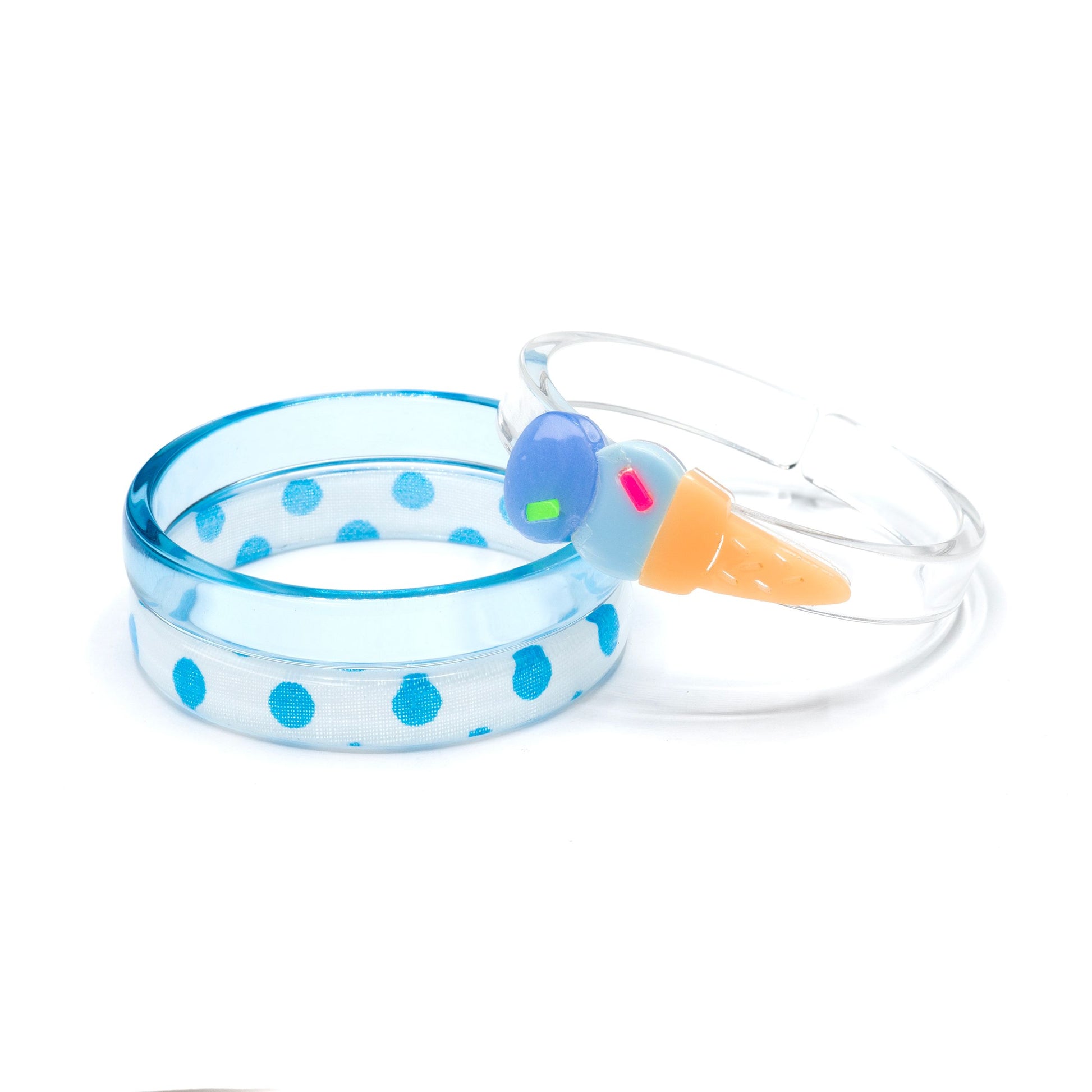Ice Cream Double Scoop Blue Bangles