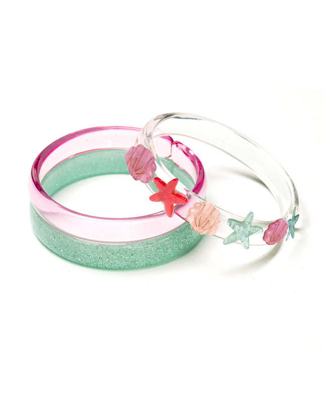 Pearlized Seashell Bangles