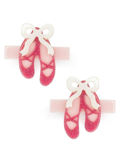 Pink Ballet Slipper Hair Clips (Set of 2) - Giggles & Glitter