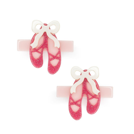 Lilies & Roses NY Pink Ballet Slipper Hair Clips (Set of 2)