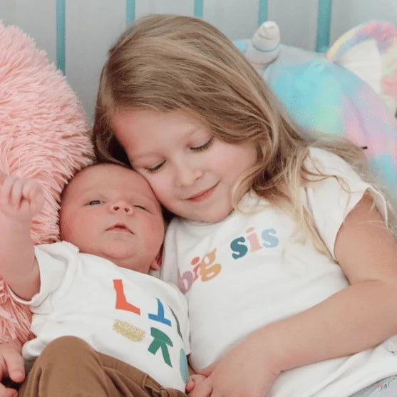 Organic Cotton "Big Sis" Toddler T-Shirt - Giggles & Glitter