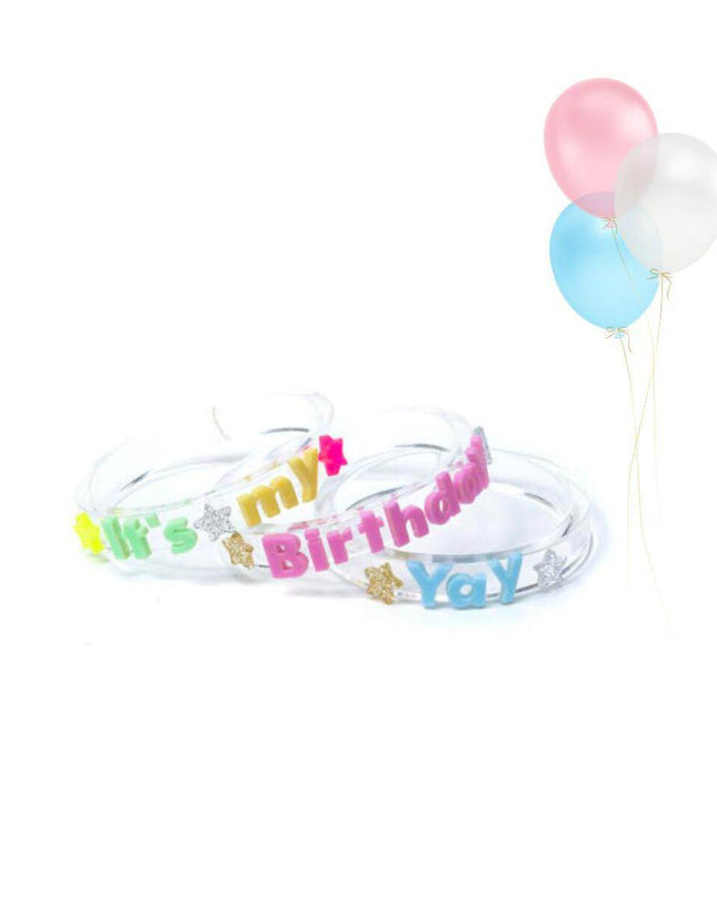 It's My Birthday Bangles (Set of 3) - Giggles & Glitter