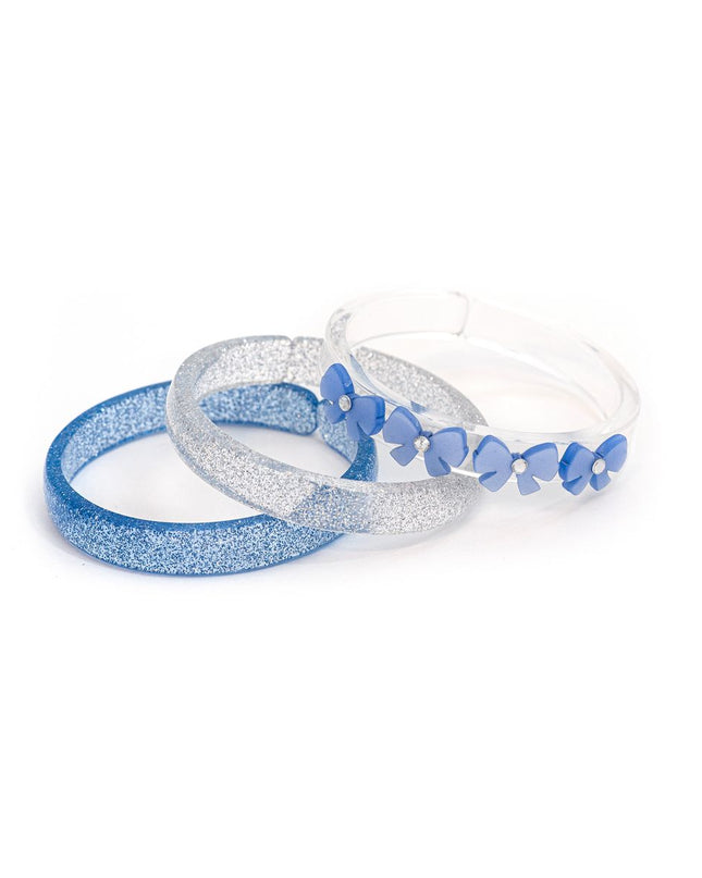 Blue Satin Bow Bangles