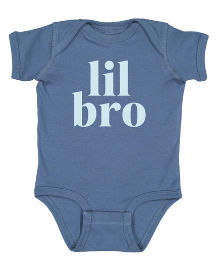 Blue baby bodysuit  with 'lil bro'