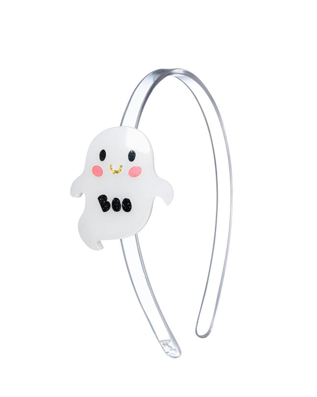 Clear headband with white boo ghost