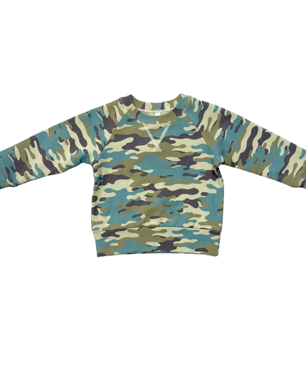 Camouflage-patterned sweatshirt