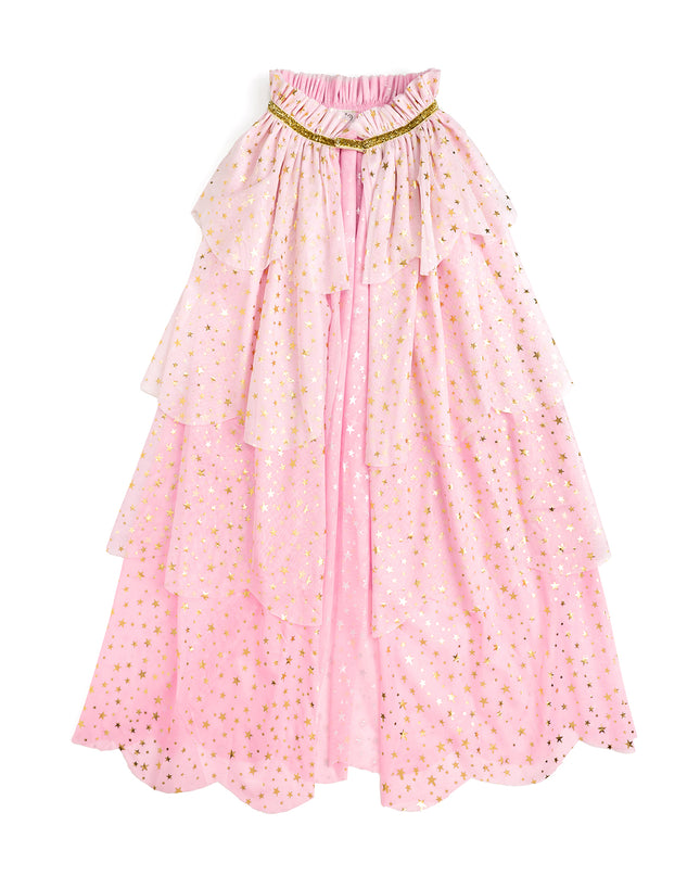 Blush pink tiered tutu with gold foil stars