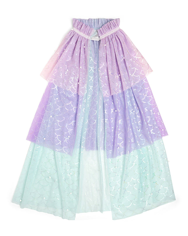 Pastel tiered mermaid cape