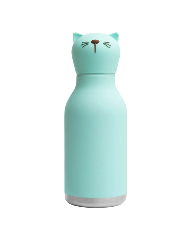 Green Cat Water Bottle