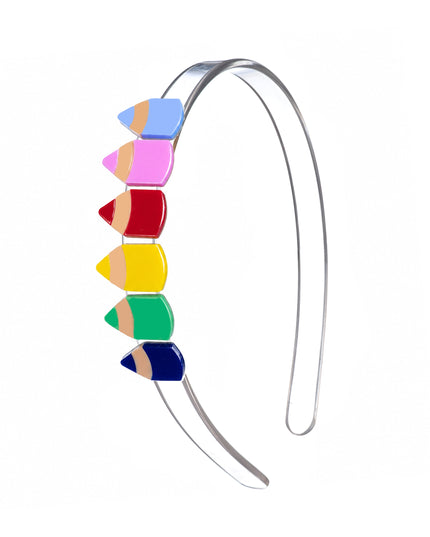 Headband with color pencil accents