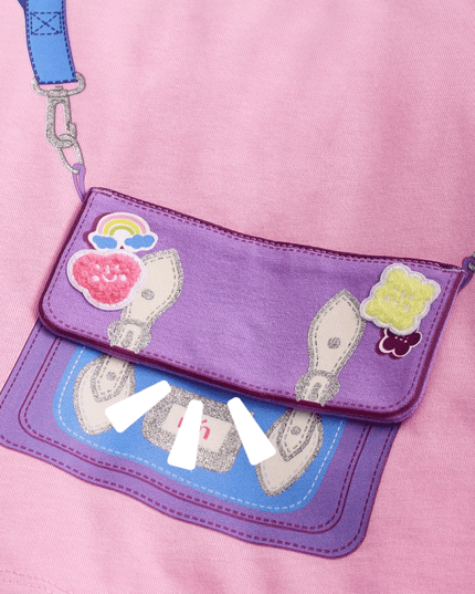 Purple purse opening and closing