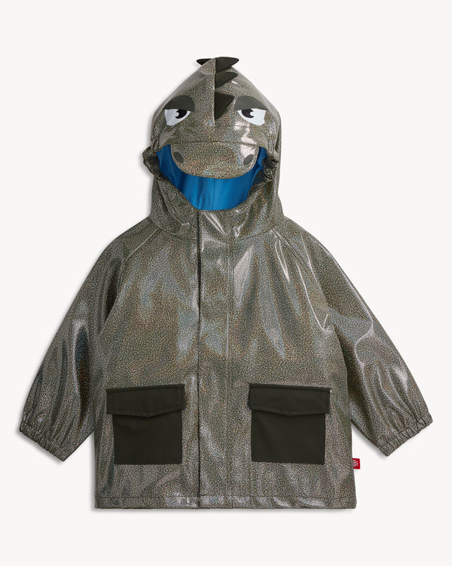 Dino sparkle magnetic raincoat