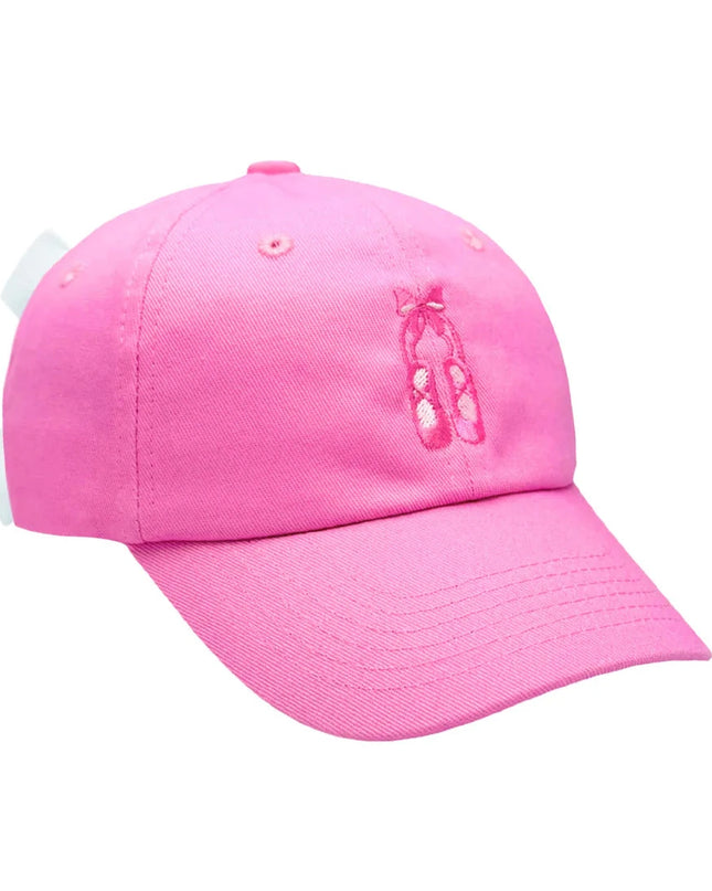 Pink Ballet Slippers Bow Baseball Hat