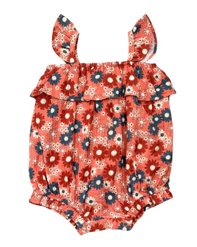 Floral patterned baby romper 