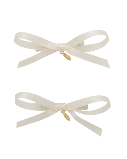 Project 6 NY Gerber Bow Clip Set - Cream (Set of 2)