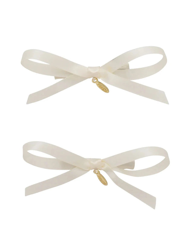 Project 6 NY Gerber Bow Clip Set - Cream (Set of 2)