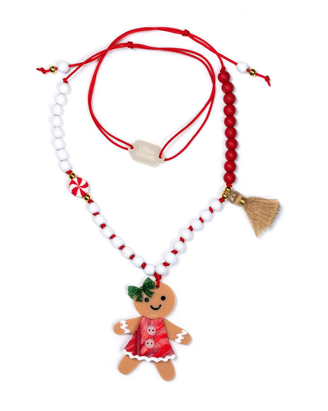 Gingerbread Girl Christmas Necklace