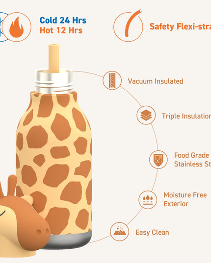 Giraffe Bestie Stainless Steel Water Bottle
