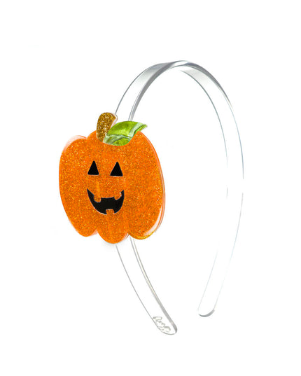 Orange Pumpkin Glitter Headband