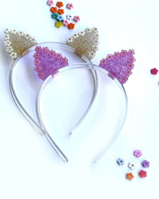 Daisy Cat Ears Headband - Giggles & Glitter
