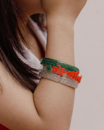 Ho-Ho-Ho Christmas Bangles (Set of 3)