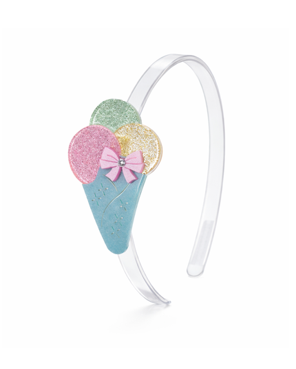 Headband with a pastel ice cream cone 
