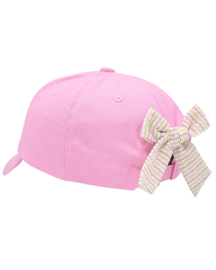 Pink baseball cap with bow