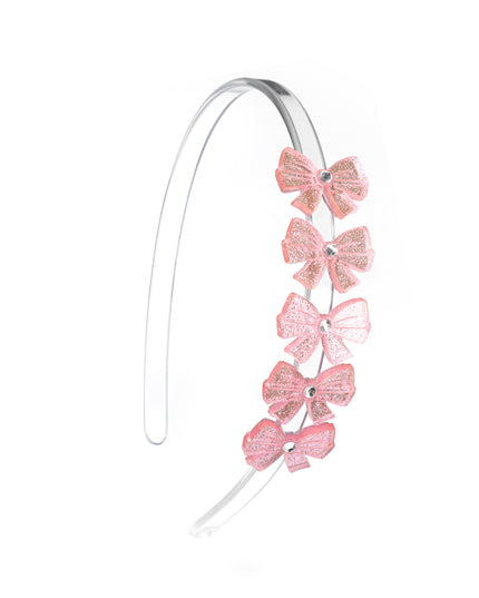 Light Pink Shimmer Bows Headband