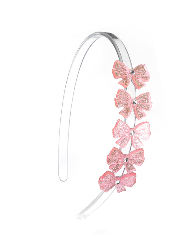 Light Pink Shimmer Bows Headband