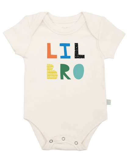 Organic Cotton "Lil Bro" Baby Onesie - Giggles & Glitter