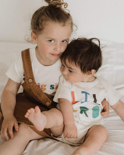 Organic Cotton "Lil Bro" Baby Onesie - Giggles & Glitter